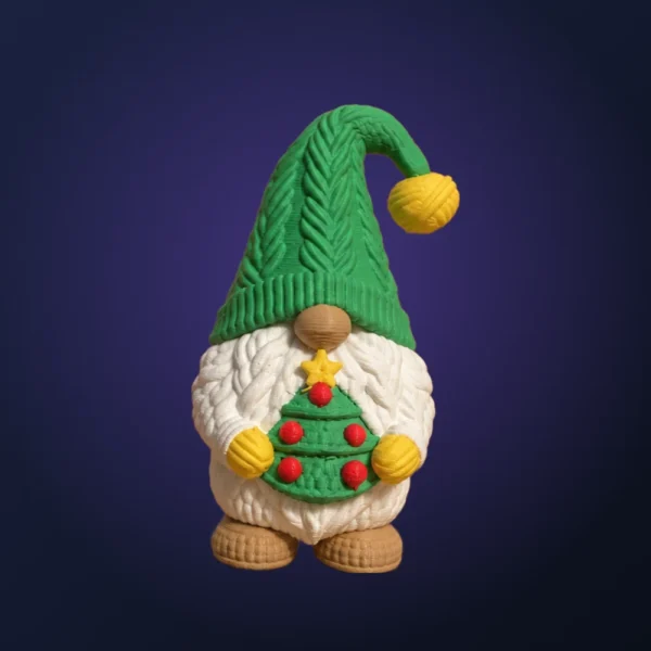 Gebreid kerstdiertje – Kabouter met kerstboompje
